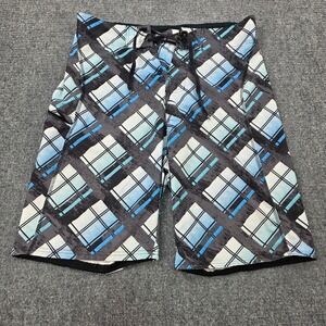 Burnside Mens Plaid Board Shorts Size 36 Swim Trunks Surfing Water Sports‎